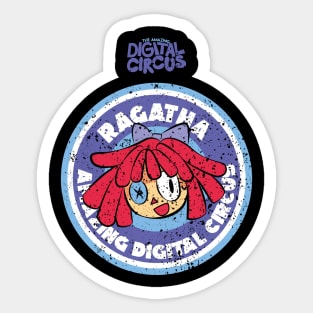 RAGATHA CIRCLE EMBLEM: THE AMAZING DIGITAL CIRCUS (GRUNGE STYLE) Sticker